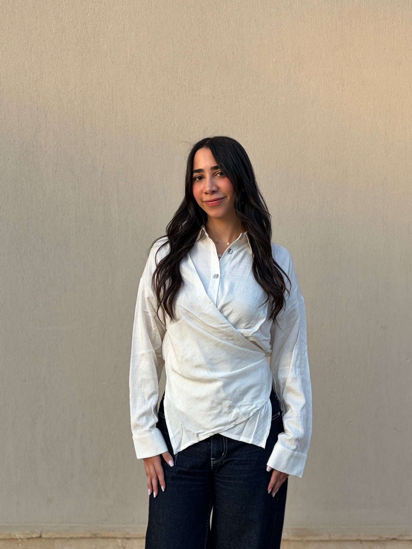 The Crossover Top Off-White