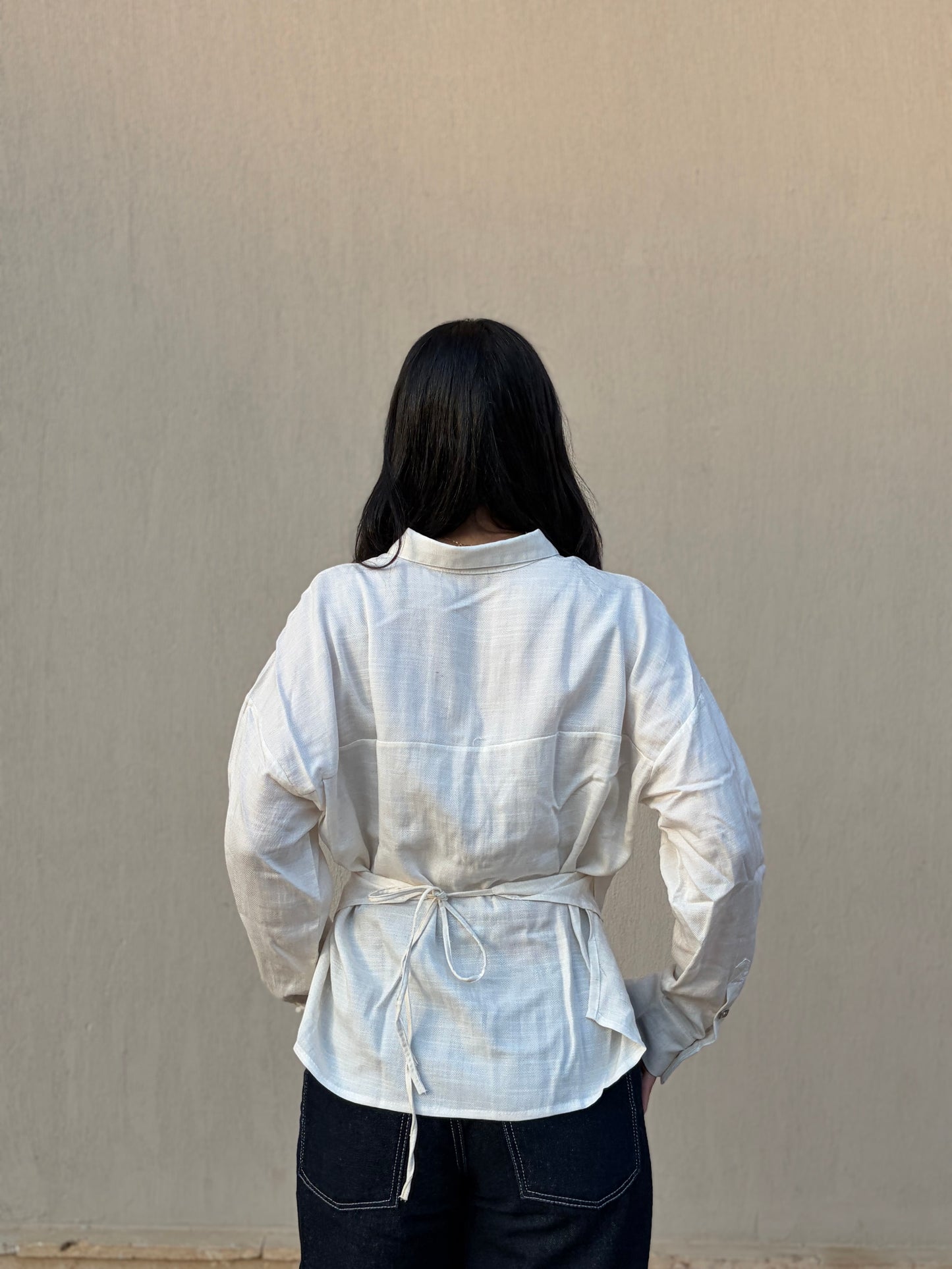 The Crossover Top Off-White